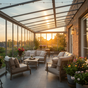Terrasse couverte fermée